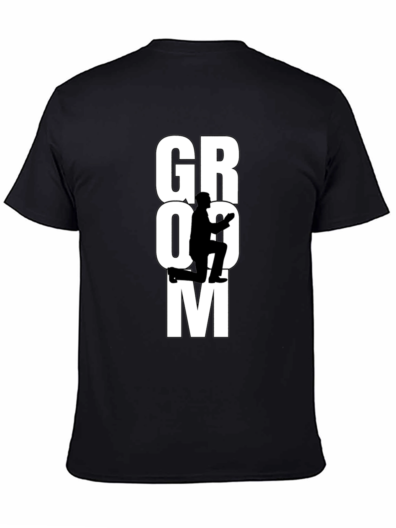 Groom Proposal Graphic Tee - Black Cotton T-Shirt