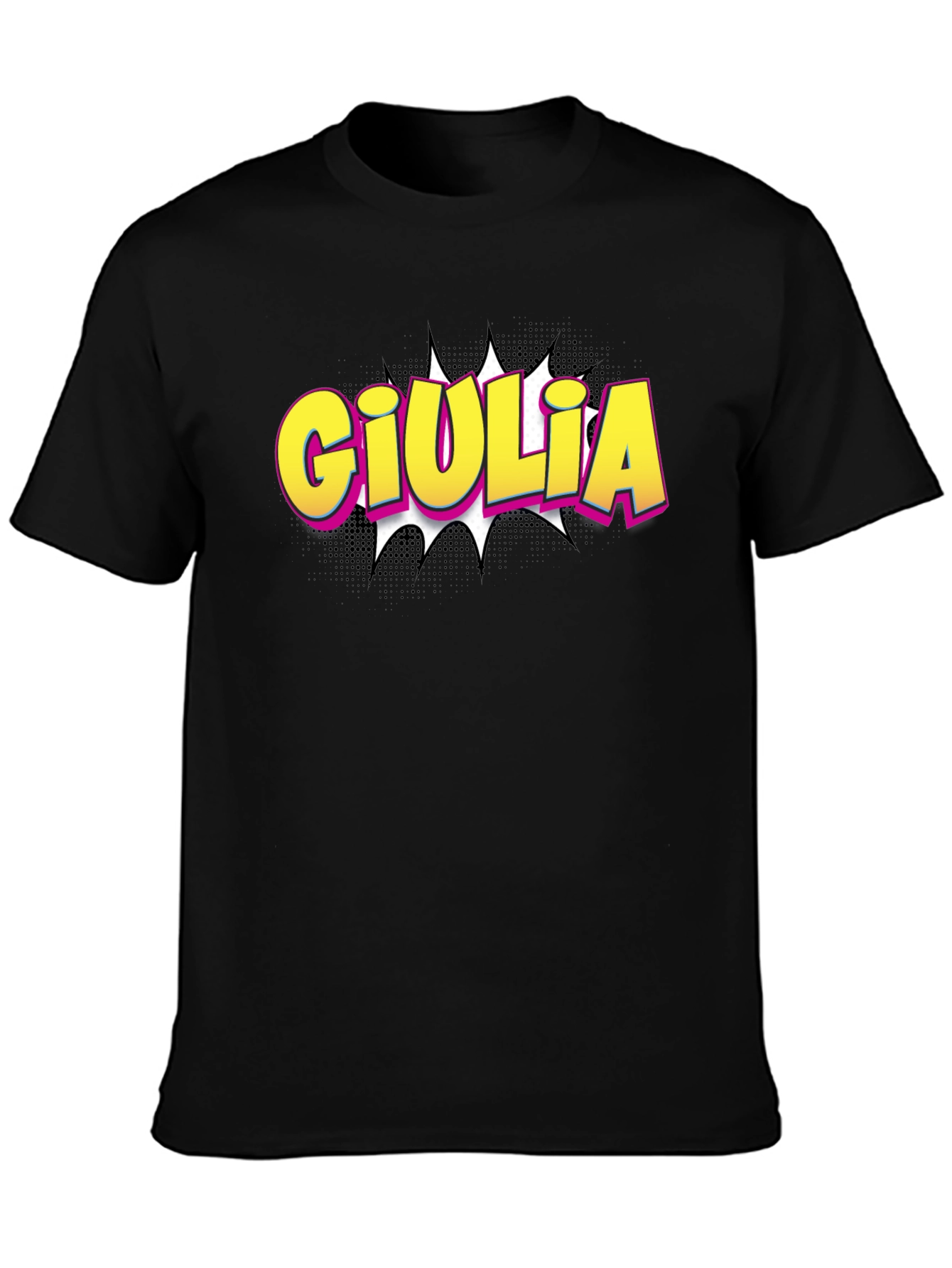 Giulia Comic Book Style Graphic T-Shirt