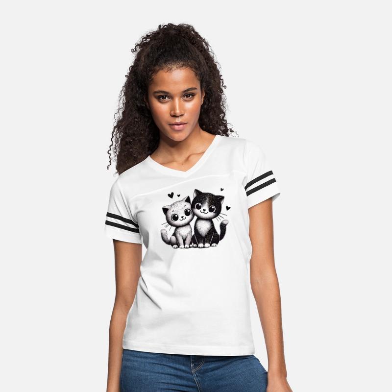 Charming Duo Cat Design - Love in Every Meow!