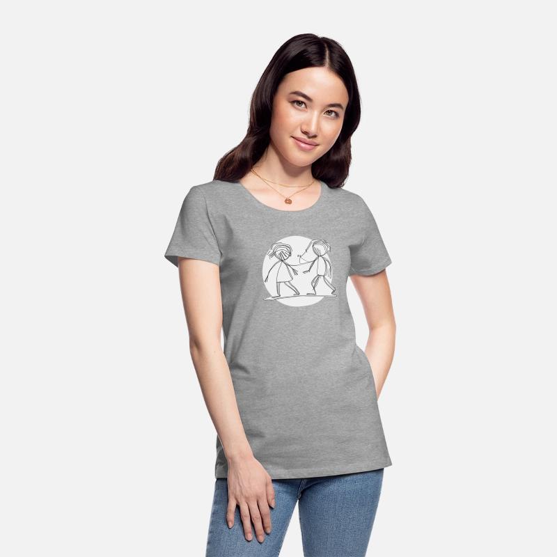 Charming Line Art of Two Children Playing