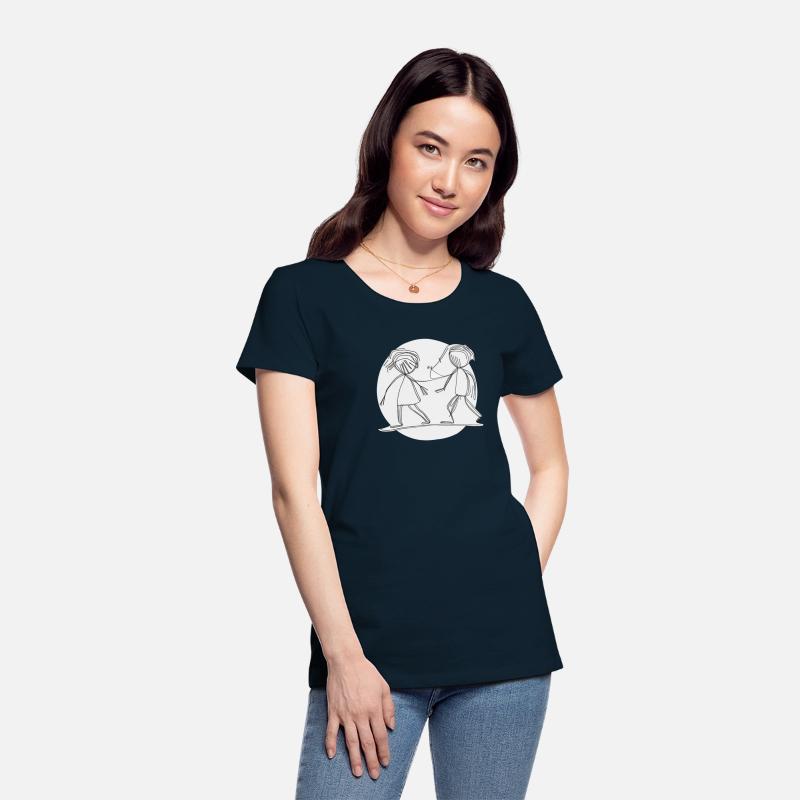 Charming Line Art of Two Children Playing