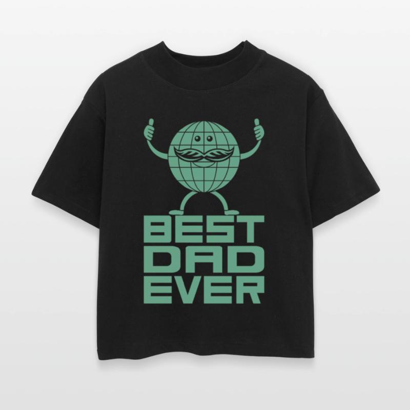 Cheerful Globe with Mustache and Thumbs