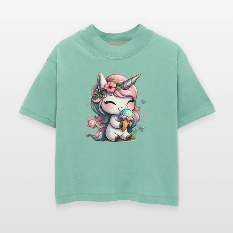 Chibi Unicorn Eating Ice Cream