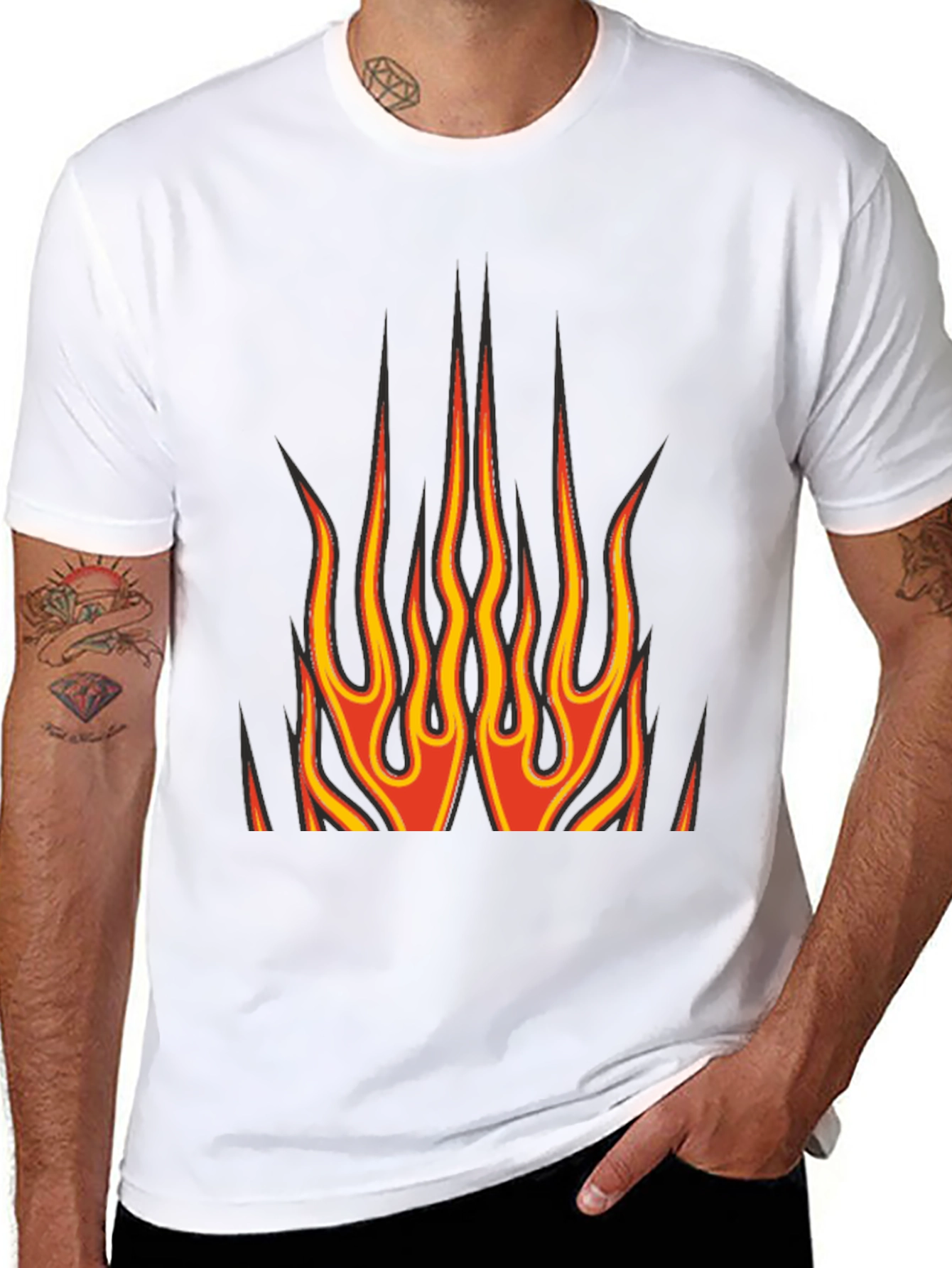 Flame Graphic T-Shirt - Bold Design
