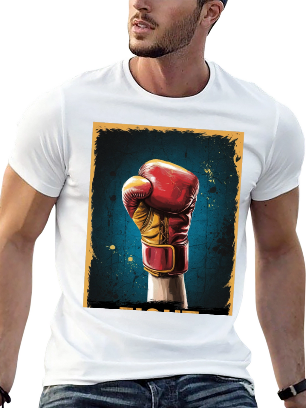 Fight Graphic Tee - Boxing Glove Print