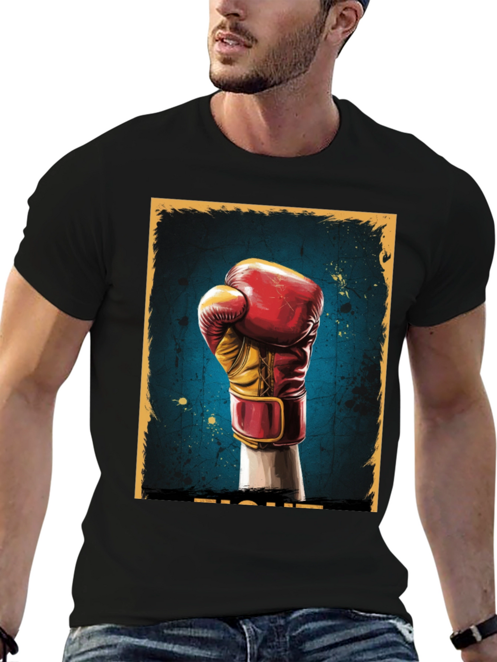 Fight Graphic Tee - Boxing Glove Print