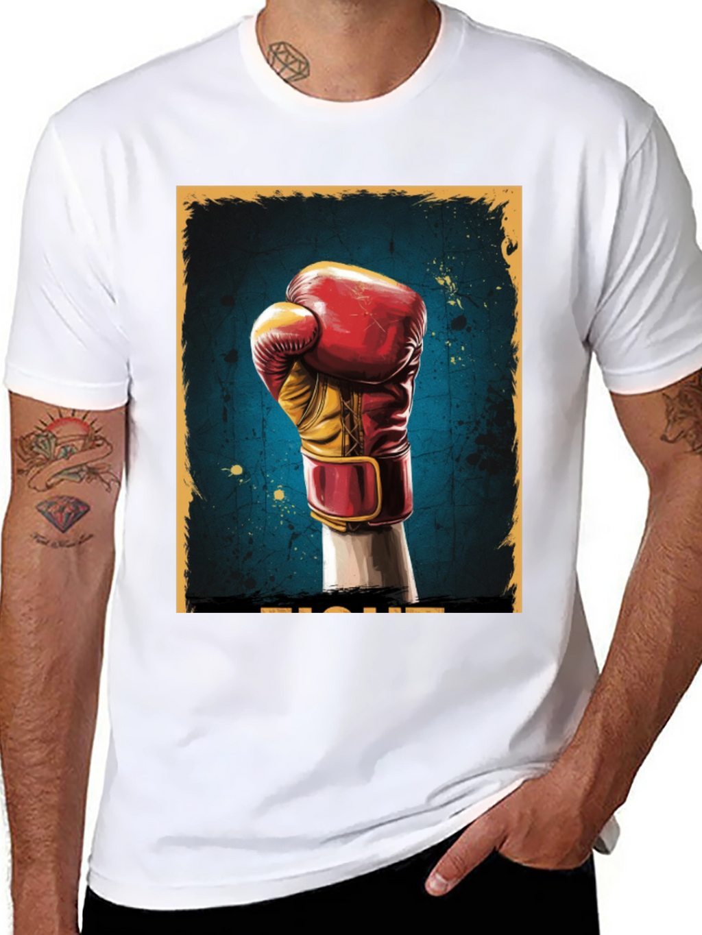 Fight Graphic Tee - Boxing Glove Print