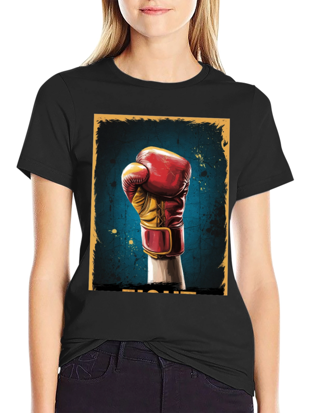 Fight Graphic Tee - Boxing Glove Print