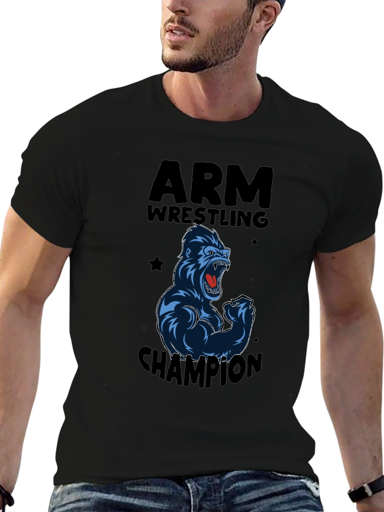 Arm Wrestling Champion Gorilla Graphic T-Shirt