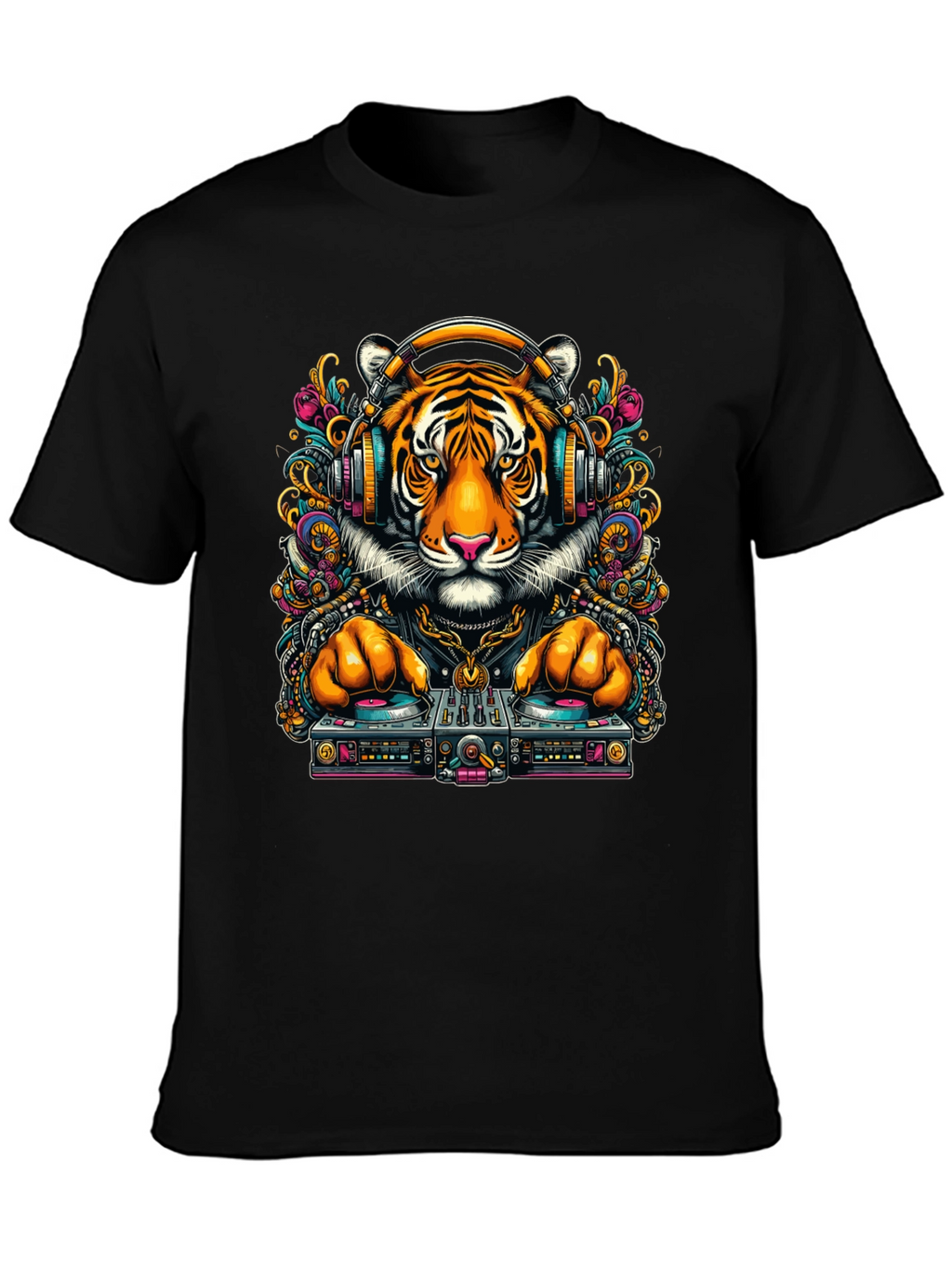 DJ Tiger Graphic Tee - Cool Urban Style