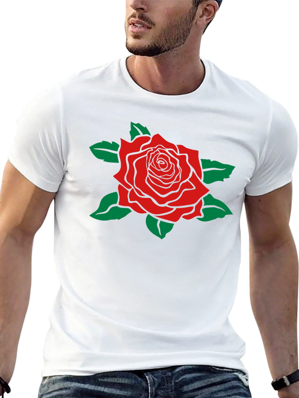 Rose Graphic T-Shirt - Black