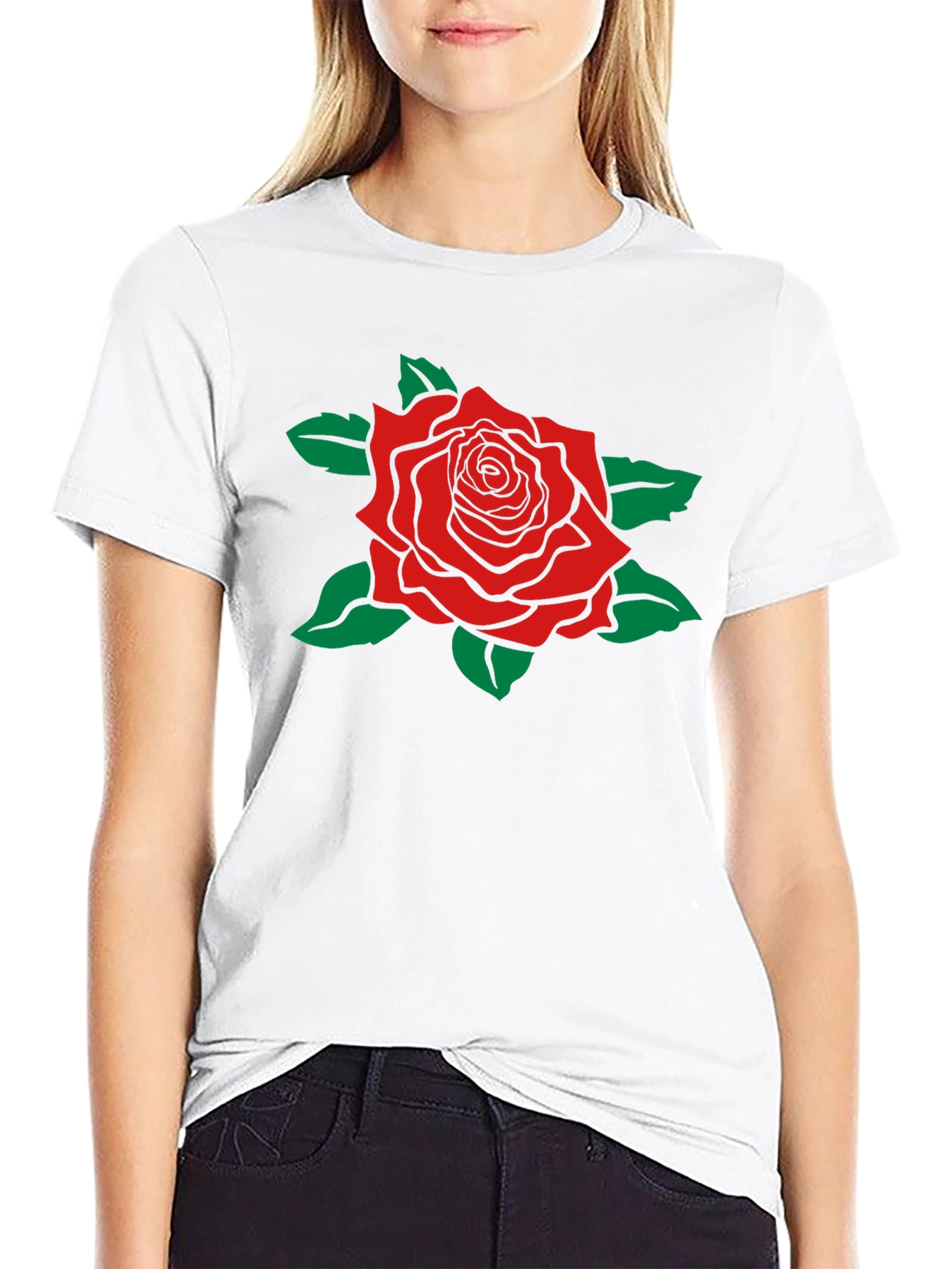 Rose Graphic T-Shirt - Black