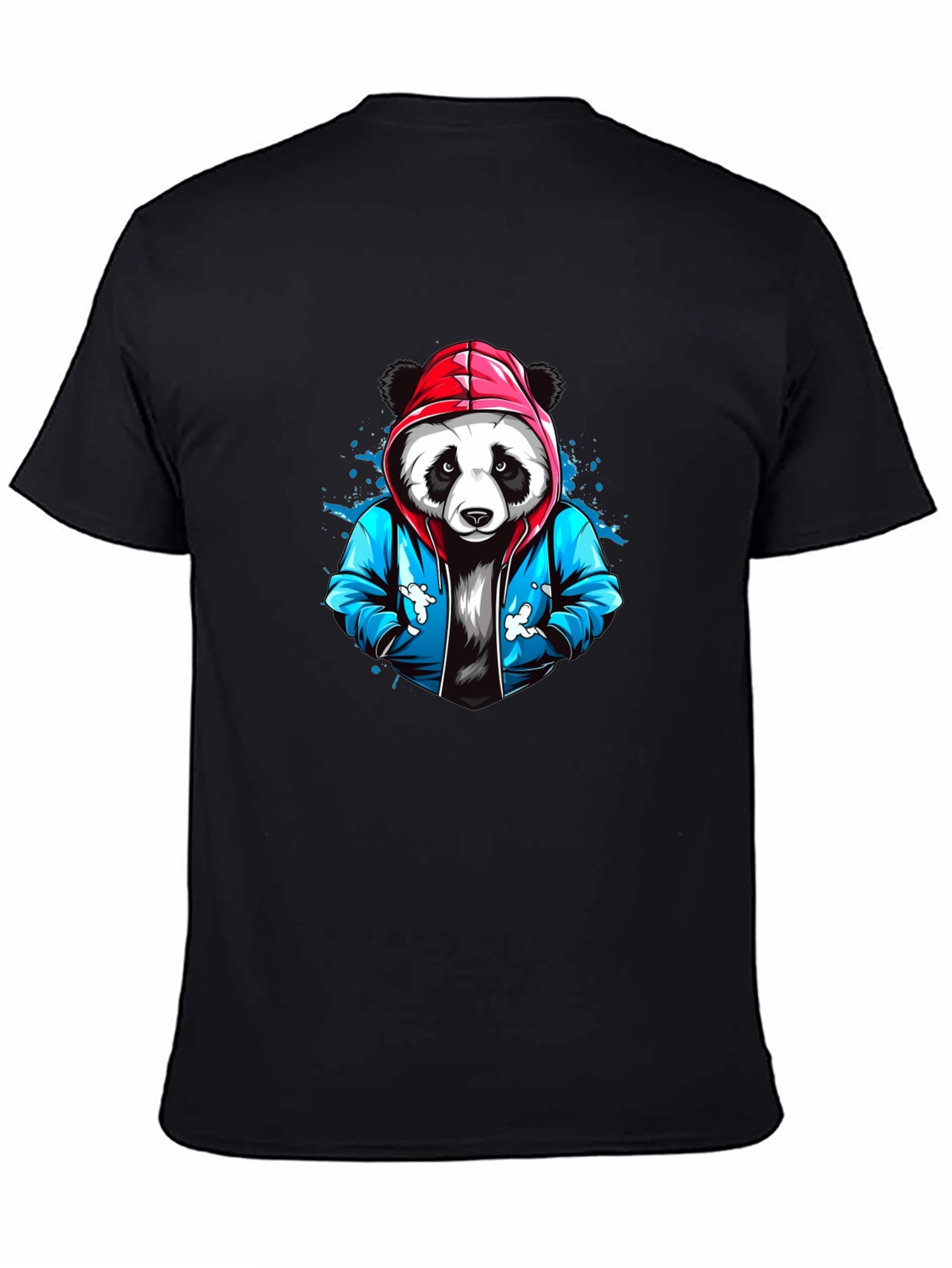 Cool Panda Graphic Tee - Black Cotton T-Shirt