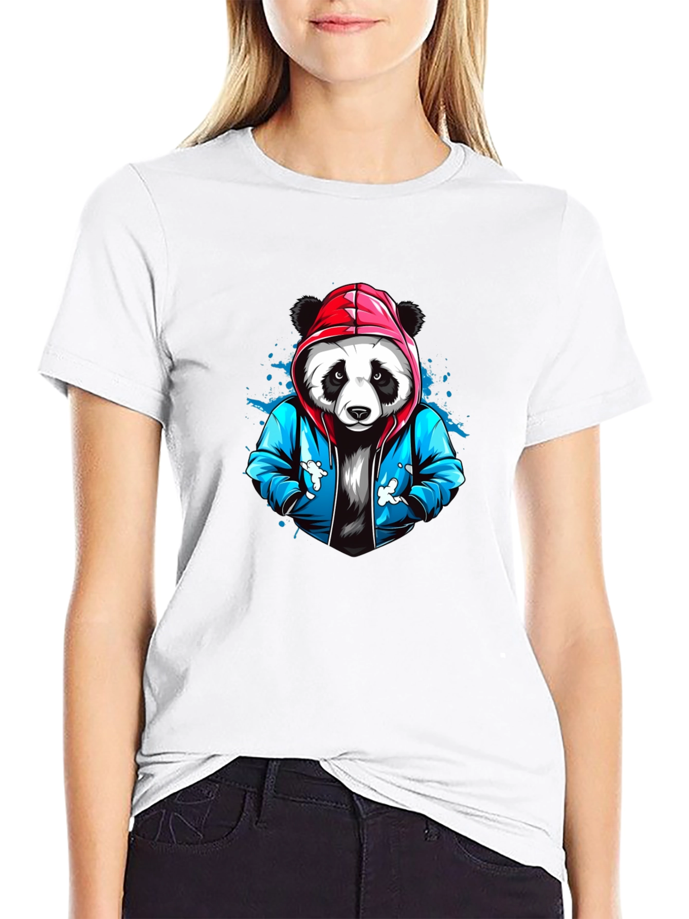 Cool Panda Graphic Tee - Black Cotton T-Shirt