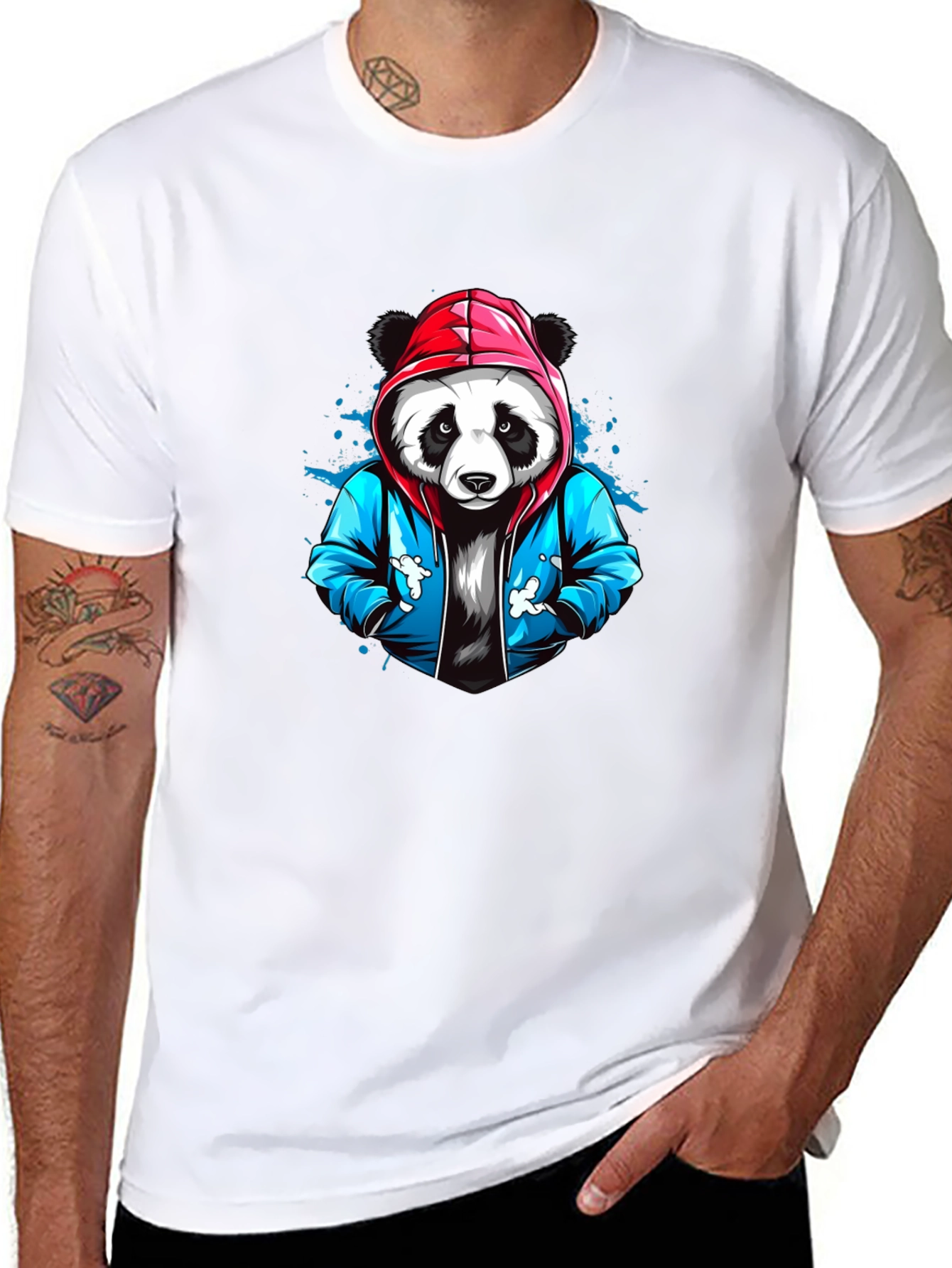 Cool Panda Graphic Tee - Black Cotton T-Shirt