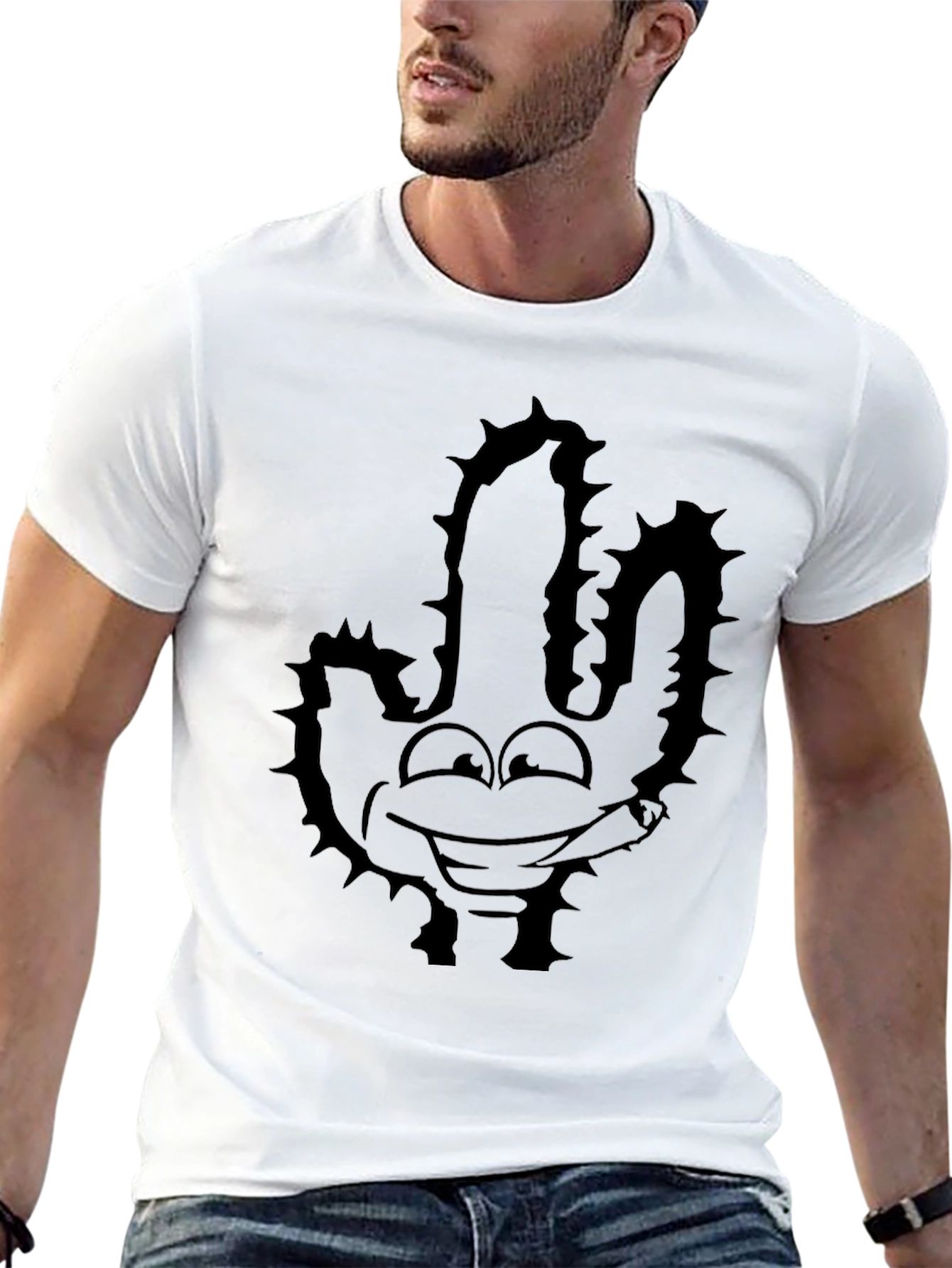 Cool Cactus Graphic Black Tee