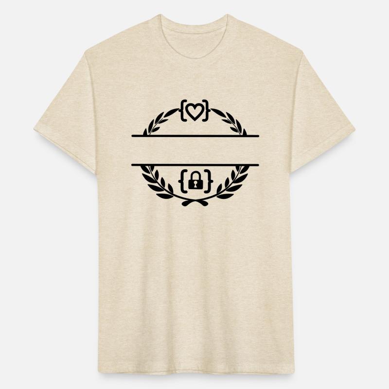 Code with heart and code with lock in laurel wreat