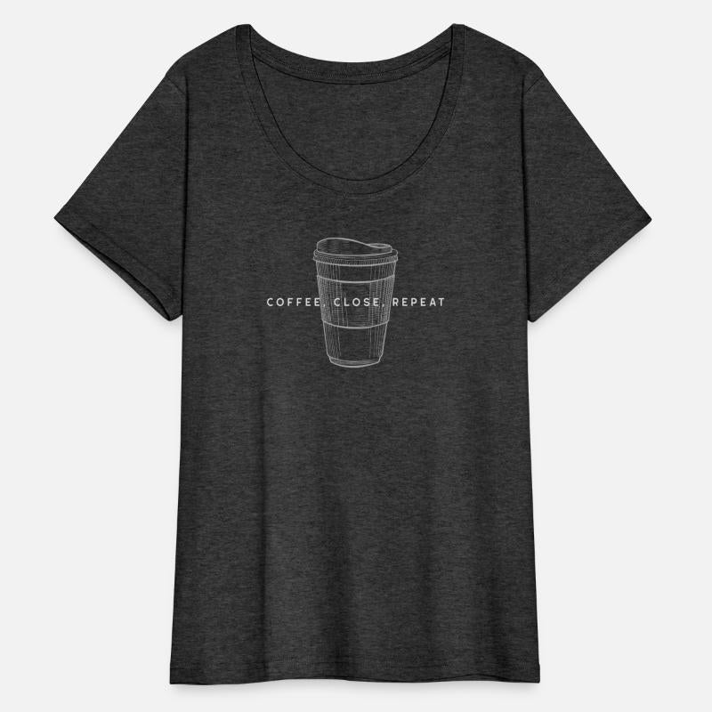 Coffee, Close, Repeat Sales Person T-Shirt