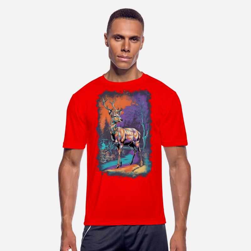 Colorful deer in the forest