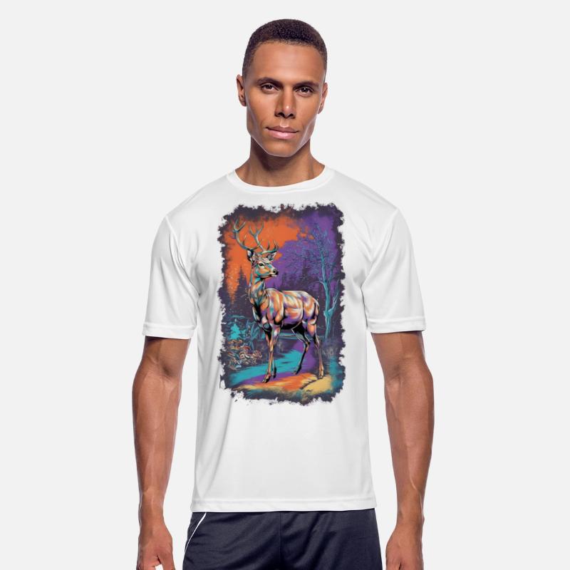 Colorful deer in the forest