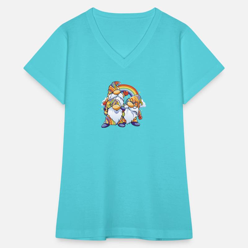Colorful Hippie Gnome Family with Rainbow Aura