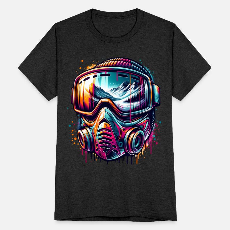 Colorful Mountain Adventure Mask Art