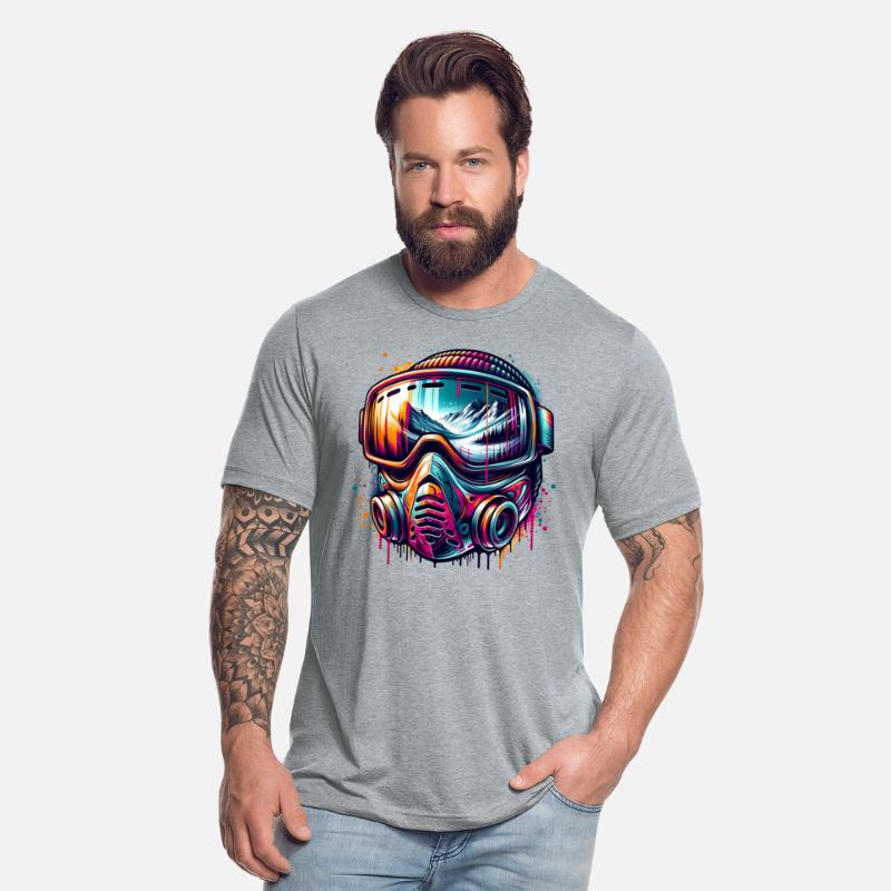 Colorful Mountain Adventure Mask Art