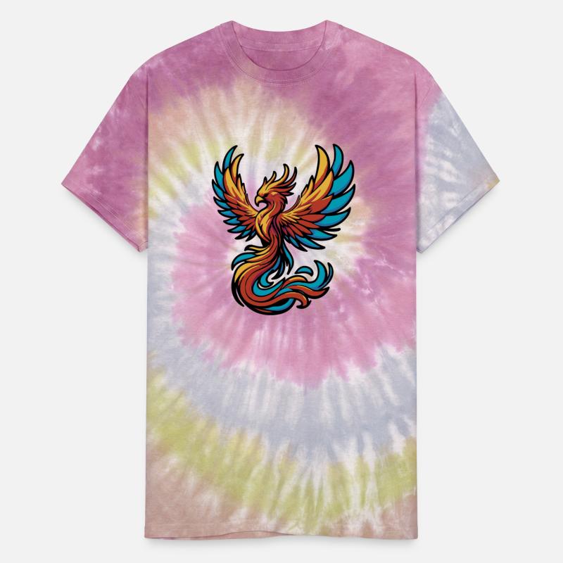Colorful phoenix with wings gracefully flying - 2