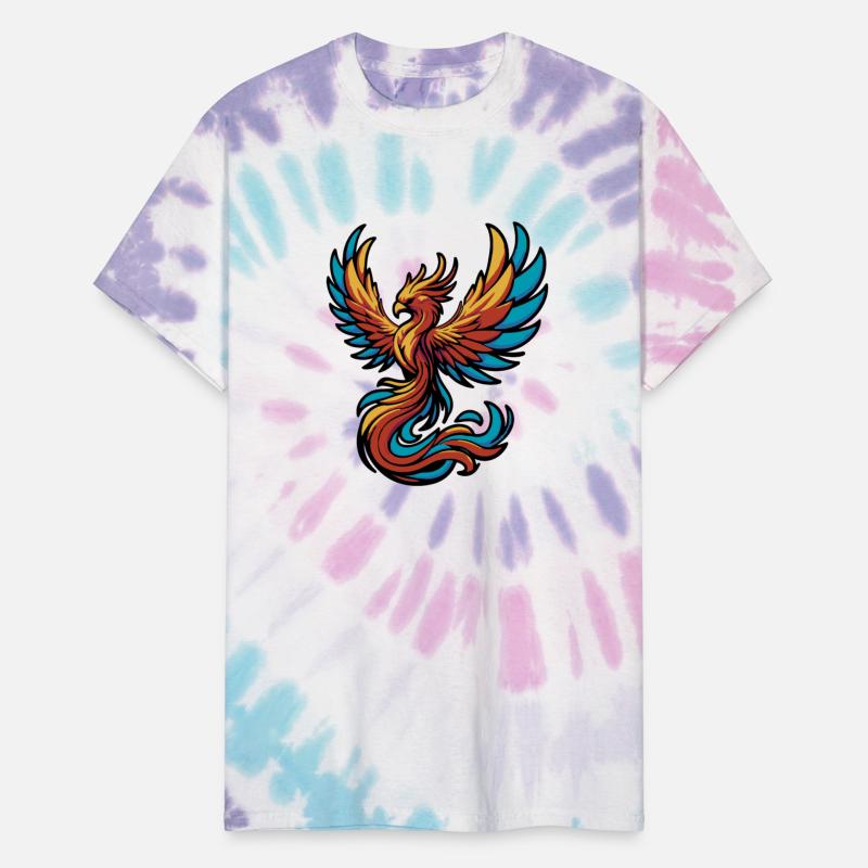 Colorful phoenix with wings gracefully flying - 2