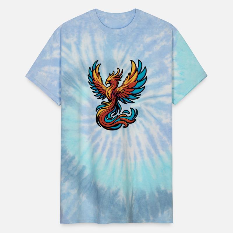 Colorful phoenix with wings gracefully flying - 2