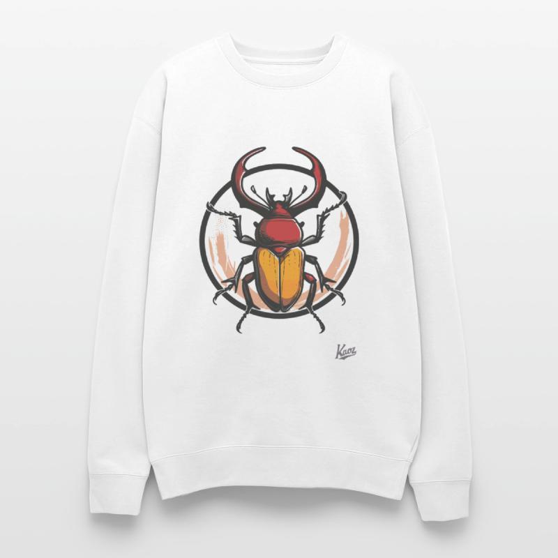 Colorful Stag Beetle with Retro Circle Design