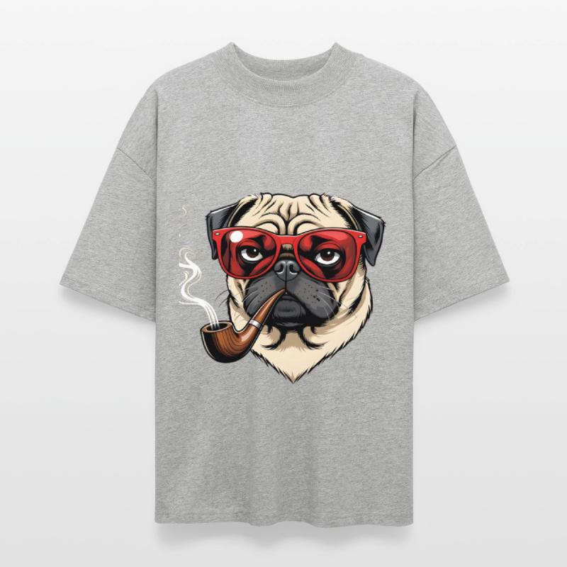 Cool Bulldog with Sunglasses and Pipe