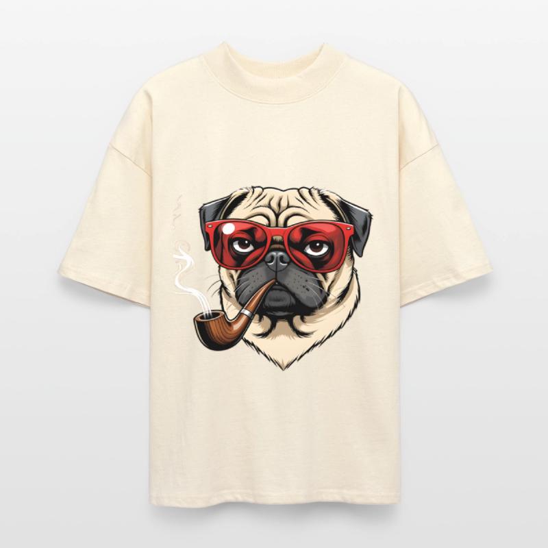 Cool Bulldog with Sunglasses and Pipe