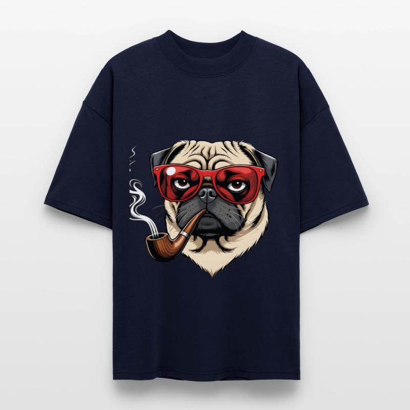 Cool Bulldog with Sunglasses and Pipe