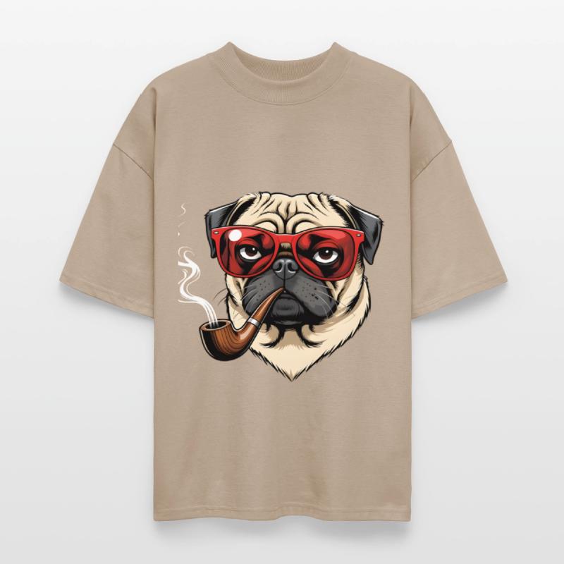 Cool Bulldog with Sunglasses and Pipe