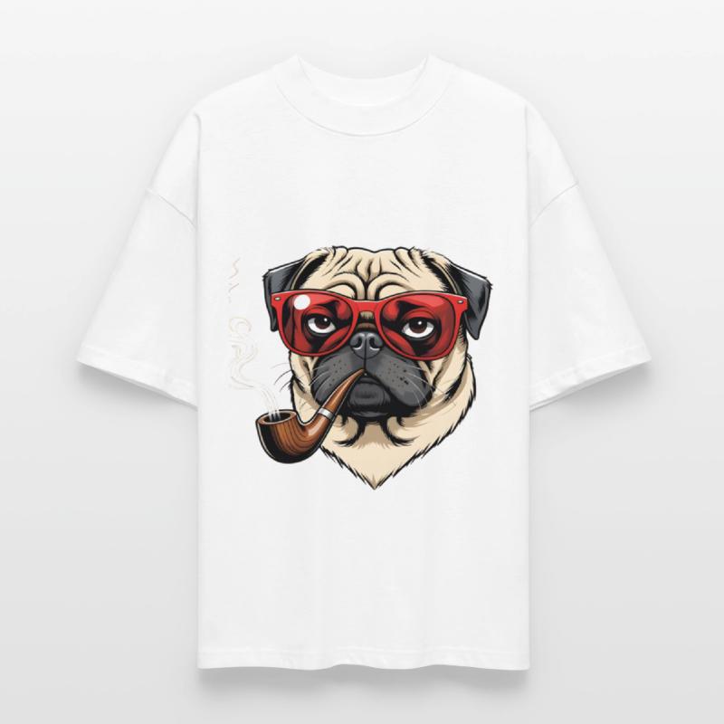 Cool Bulldog with Sunglasses and Pipe