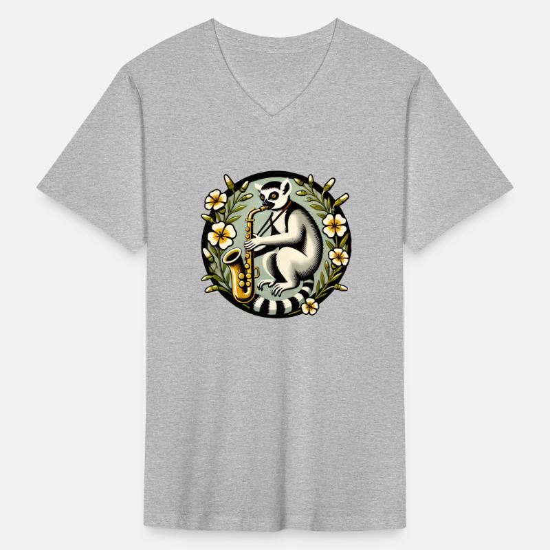 Cool Lemur Playing Saxophone Design