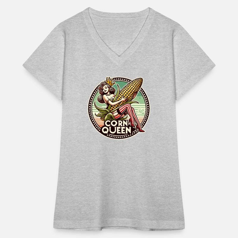 Corn Queen: Vintage Lady with a big corn