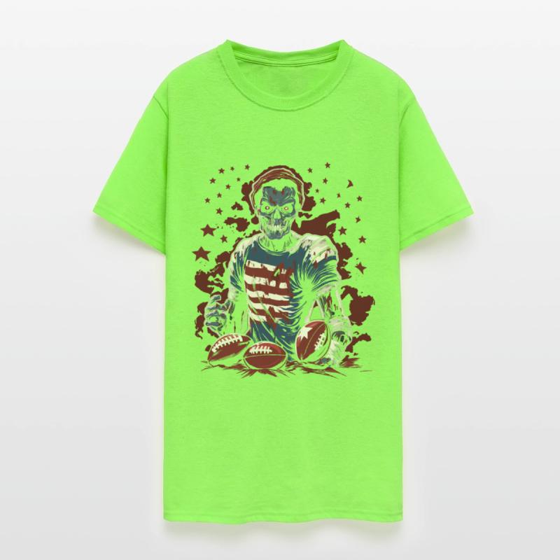 Creepy Touchdown Football Player Artwork Halloween