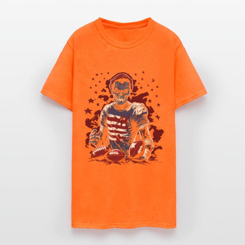 Creepy Touchdown Football Player Artwork Halloween