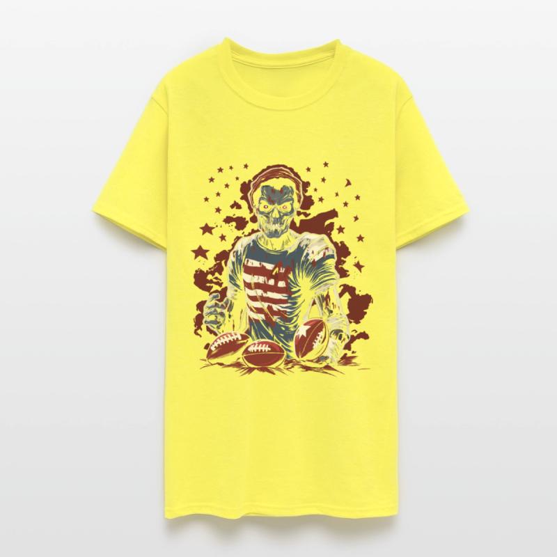 Creepy Touchdown Football Player Artwork Halloween