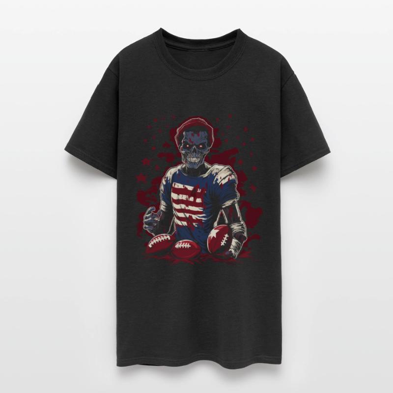 Creepy Touchdown Football Player Artwork Halloween