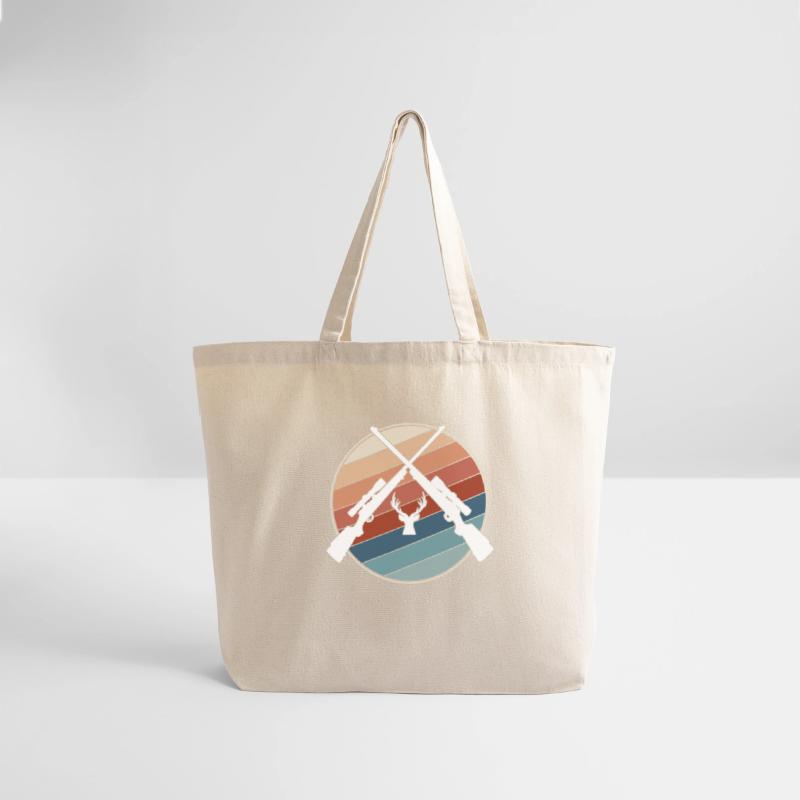 Crossed Rifles and Stag in Retro Style