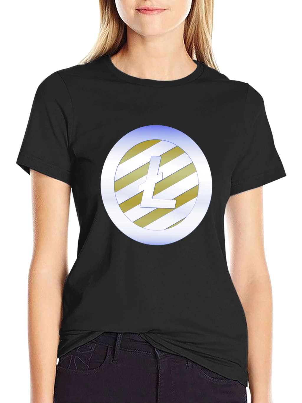 Litecoin Logo Black T-Shirt - Crypto Fan Apparel