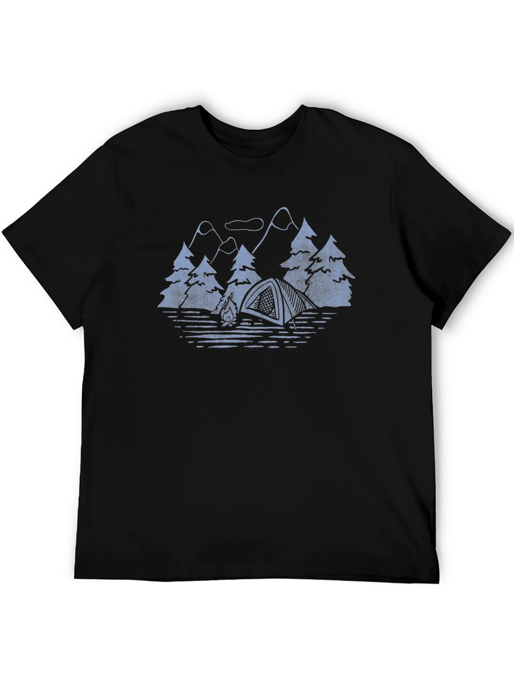 Camping Scene Graphic T-Shirt