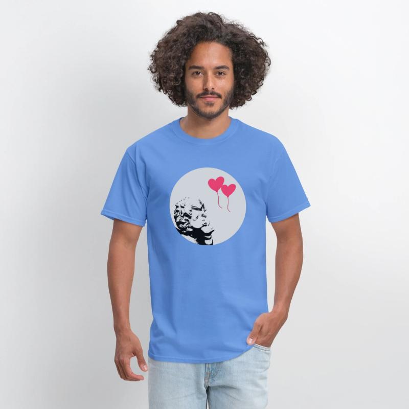 Cupid red balloons go by