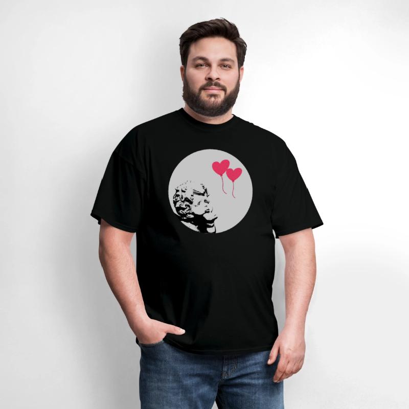 Cupid red balloons go by