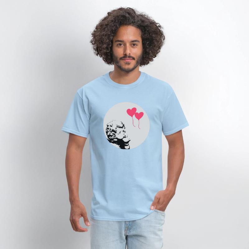 Cupid red balloons go by