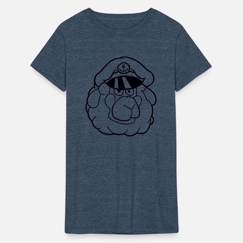 Cute Sheep Old Captain Cap Face Cool Cartoon Comic