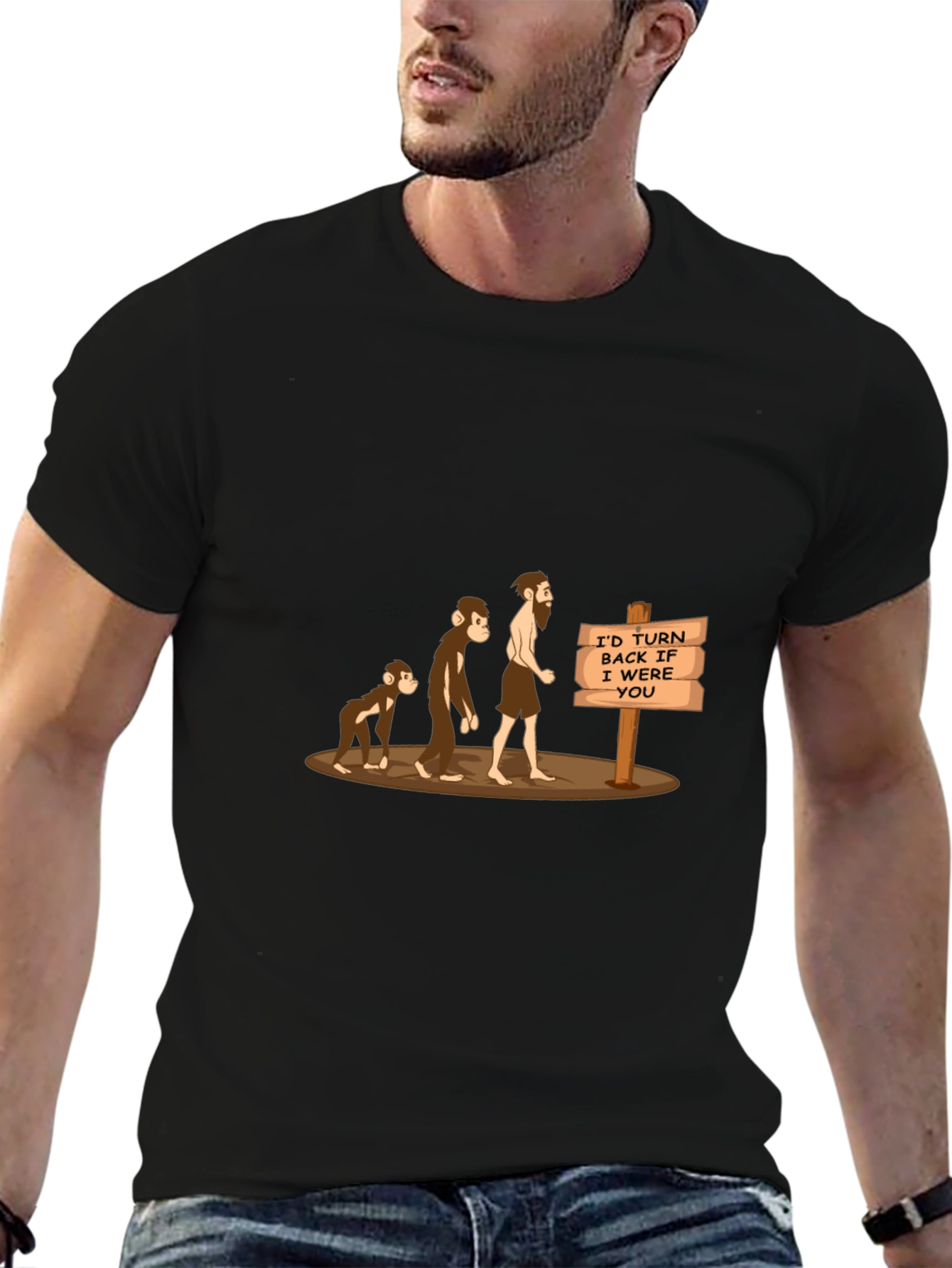 Evolution Humor T-Shirt: Id Turn Back